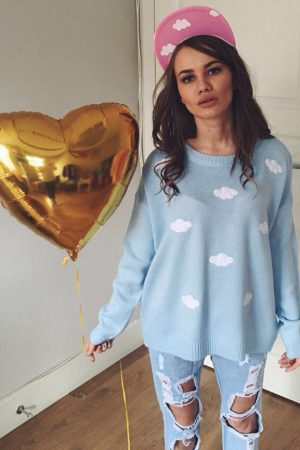 Cute Everyday Outfits, Outfit Inspo Casual Cloud Sweater