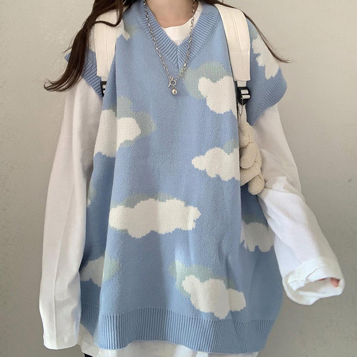Cute Everyday Outfits, Outfit Inspo Casual Cloudy Skies Knit Vest Cute Everyday Outfits, Outfit Inspo Casual Cloudy Skies Knit Vest