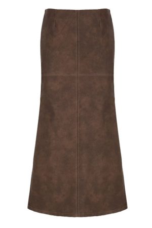 Cute Everyday Outfits, Outfit Inspo Casual Coastal Cowgirl Leather Maxi Skirt