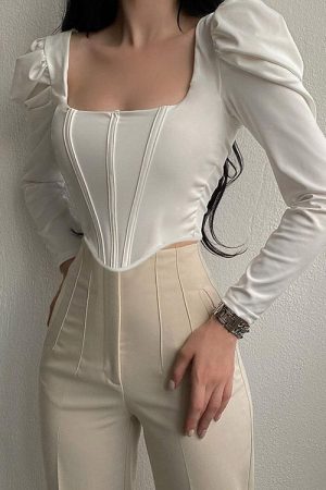 Cute Everyday Outfits, Outfit Inspo Casual Coffee Cream Corset Top