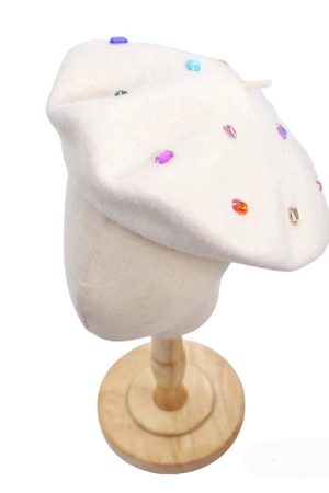 Cute Everyday Outfits, Outfit Inspo Casual Colorful Rhinestone Beret Hat