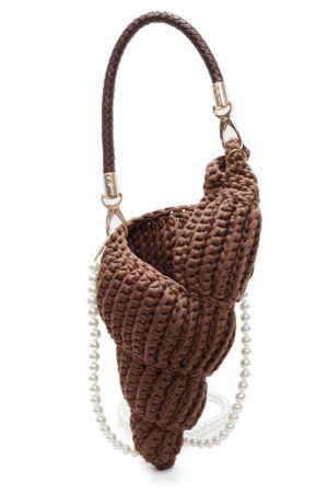 Cute Everyday Outfits, Outfit Inspo Casual Conch Shell Knit Crochet Bag