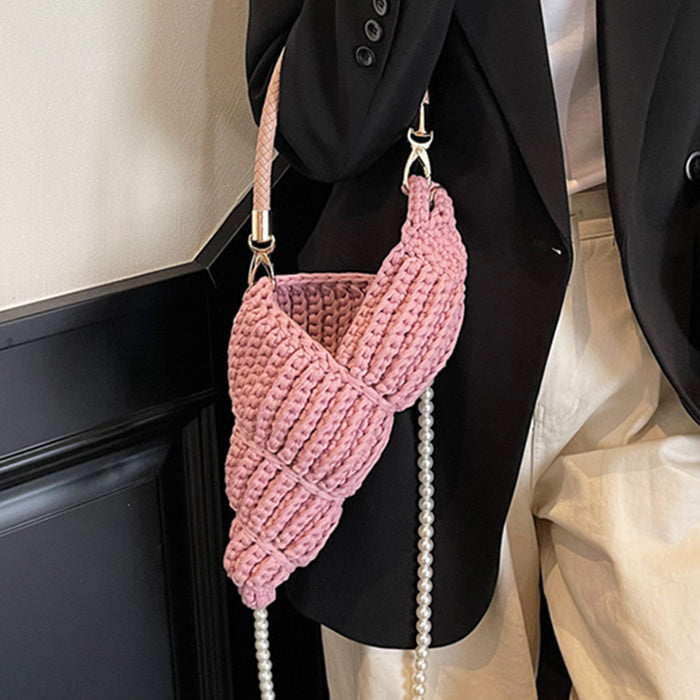 Cute Everyday Outfits, Outfit Inspo Casual Conch Shell Knit Crochet Bag Cute Everyday Outfits, Outfit Inspo Casual Conch Shell Knit Crochet Bag