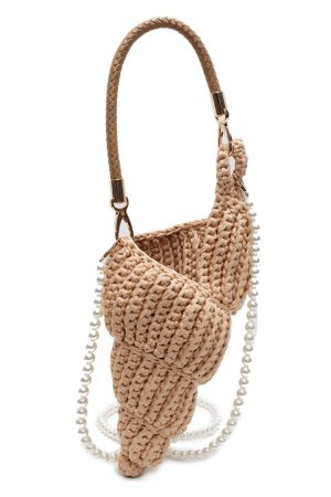 Cute Everyday Outfits, Outfit Inspo Casual Conch Shell Knit Crochet Bag