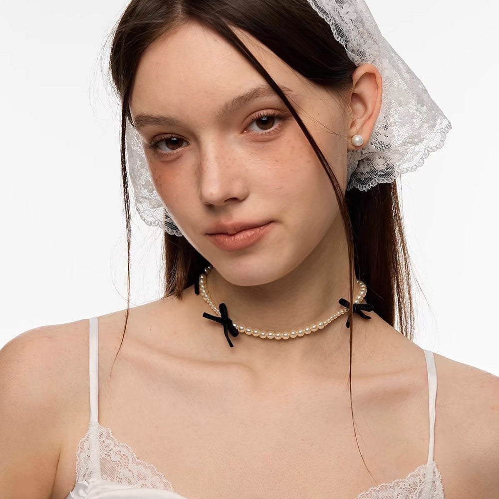 Cute Everyday Outfits, Outfit Inspo Casual Coquette Aeshetic Pearl Bow Choker Cute Everyday Outfits, Outfit Inspo Casual Coquette Aeshetic Pearl Bow Choker