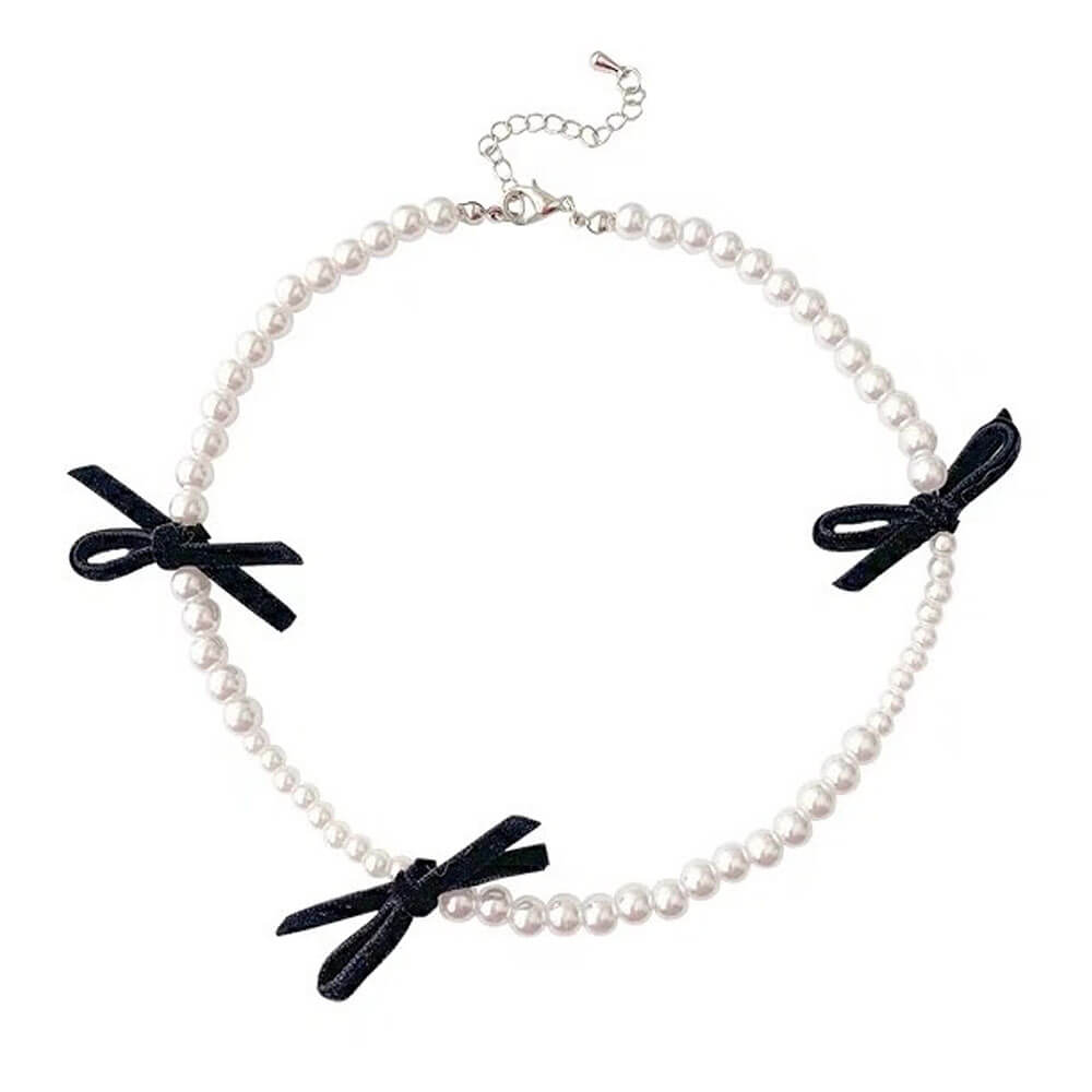 Cute Everyday Outfits, Outfit Inspo Casual Coquette Aeshetic Pearl Bow Choker