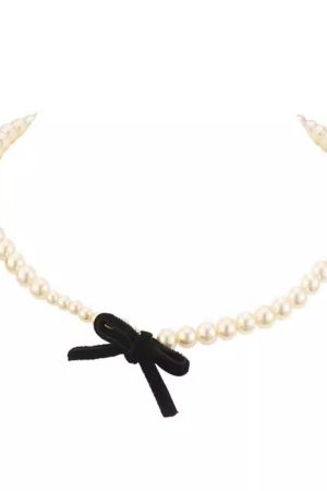 Cute Everyday Outfits, Outfit Inspo Casual Coquette Aeshetic Pearl Bow Choker
