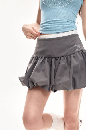 Cute Everyday Outfits, Outfit Inspo Casual Coquette Aesthetic Balloon Mini Skirt