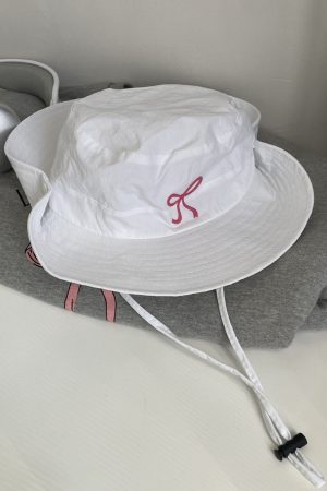 Cute Everyday Outfits, Outfit Inspo Casual Coquette Aesthetic Bow Fisherman Hat