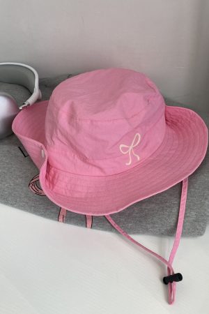 Cute Everyday Outfits, Outfit Inspo Casual Coquette Aesthetic Bow Fisherman Hat