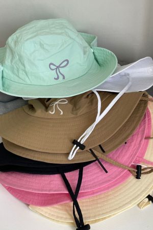 Cute Everyday Outfits, Outfit Inspo Casual Coquette Aesthetic Bow Fisherman Hat