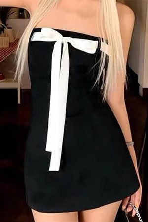 Cute Everyday Outfits, Outfit Inspo Casual Coquette Aesthetic Bow Mini Dress