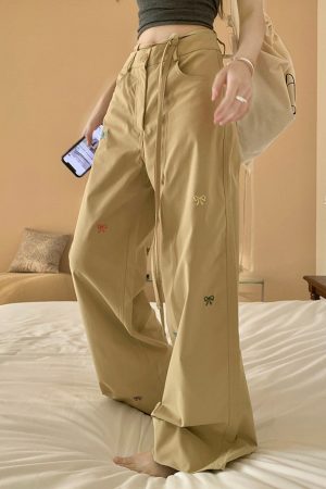 Cute Everyday Outfits, Outfit Inspo Casual Coquette Aesthetic Bow Pants