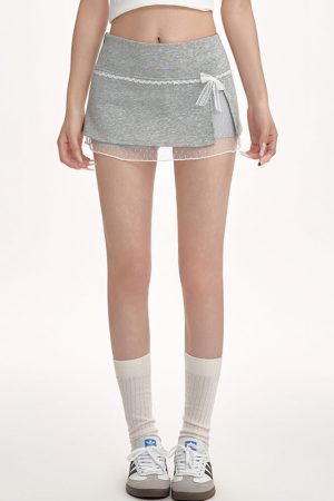 Cute Everyday Outfits, Outfit Inspo Casual Coquette Aesthetic Lace Bow Skort