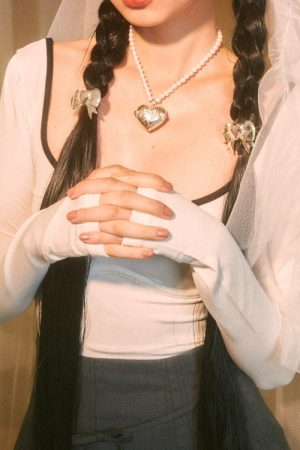 Cute Everyday Outfits, Outfit Inspo Casual Coquette Aesthetic Long Sleeve Top