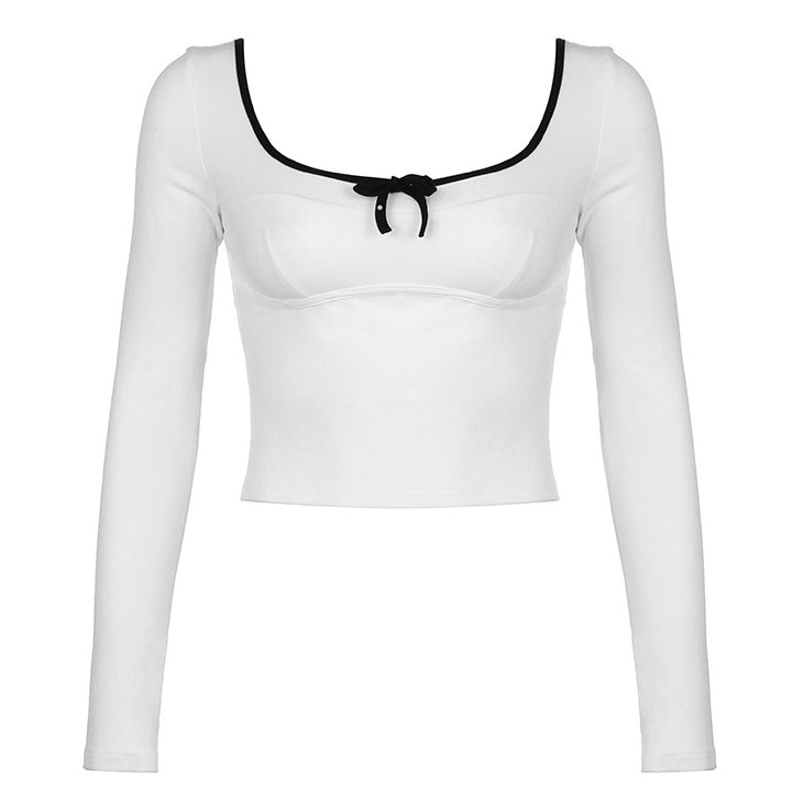 Cute Everyday Outfits, Outfit Inspo Casual Coquette Aesthetic Long Sleeve Top
