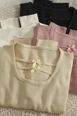 Cute Everyday Outfits, Outfit Inspo Casual Coquette Aesthetic Long Sleeve Top