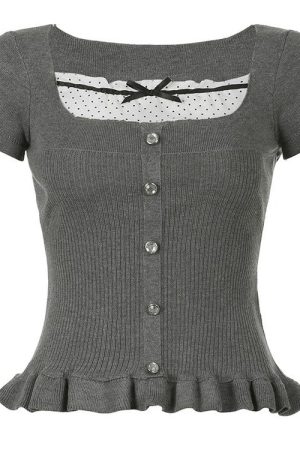 Cute Everyday Outfits, Outfit Inspo Casual Coquette Aesthetic Rib Top