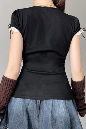 Cute Everyday Outfits, Outfit Inspo Casual Coquette Aesthetic Ruched Top