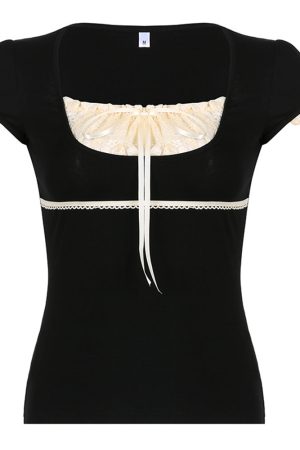 Cute Everyday Outfits, Outfit Inspo Casual Coquette Aesthetic Ruched Top