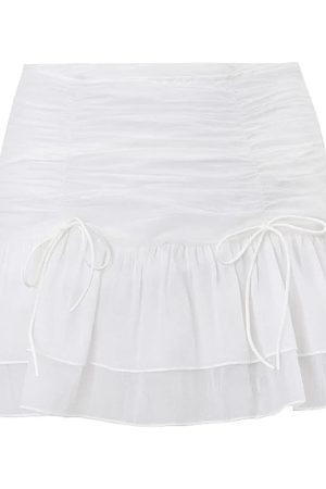 Cute Everyday Outfits, Outfit Inspo Casual Coquette Aesthetic Ruffled Mini Skirt