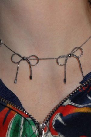 Cute Everyday Outfits, Outfit Inspo Casual Coquette Aesthetic Silver Bows Choker