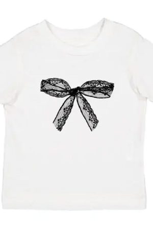 Cute Everyday Outfits, Outfit Inspo Casual Coquette Bow Graphic Crop Top