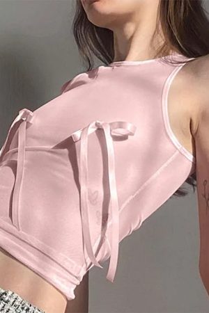 Cute Everyday Outfits, Outfit Inspo Casual Coquette Bow Mesh Crop Top