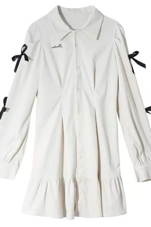 Cute Everyday Outfits, Outfit Inspo Casual Coquette Bows Shirt Dress