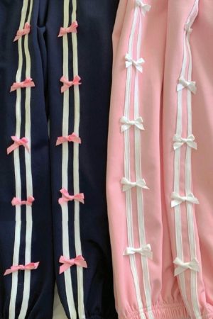Cute Everyday Outfits, Outfit Inspo Casual Coquette Bows Side Stripe Pants