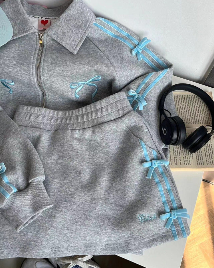 Cute Everyday Outfits, Outfit Inspo Casual Coquette Bows Side-Stripe Track Jacket Cute Everyday Outfits, Outfit Inspo Casual Coquette Bows Side-Stripe Track Jacket