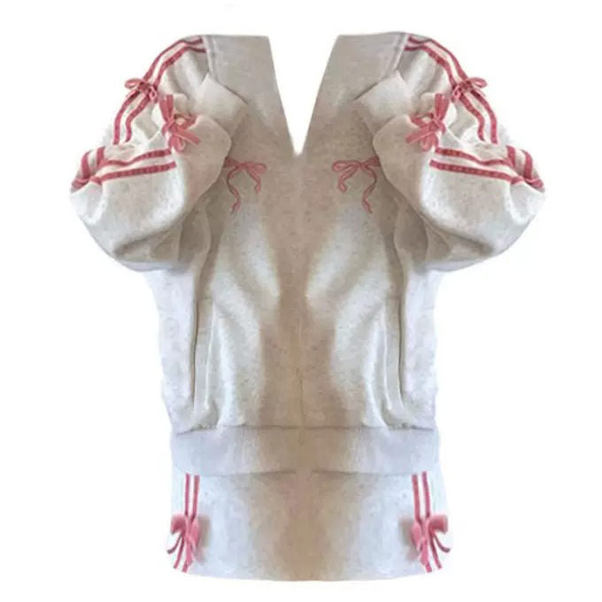 Cute Everyday Outfits, Outfit Inspo Casual Coquette Bows Side-Stripe Track Suit Cute Everyday Outfits, Outfit Inspo Casual Coquette Bows Side-Stripe Track Suit