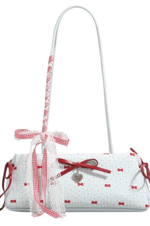 Cute Everyday Outfits, Outfit Inspo Casual Coquette Charm Bow Shoulder Bag