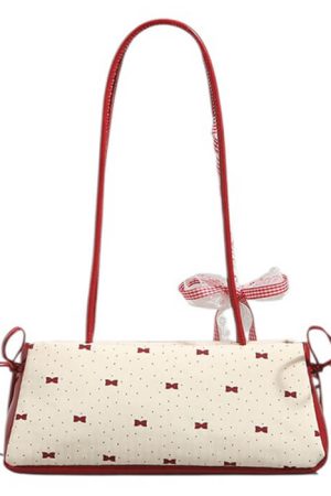 Cute Everyday Outfits, Outfit Inspo Casual Coquette Charm Bow Shoulder Bag