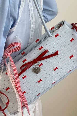 Cute Everyday Outfits, Outfit Inspo Casual Coquette Charm Bow Shoulder Bag