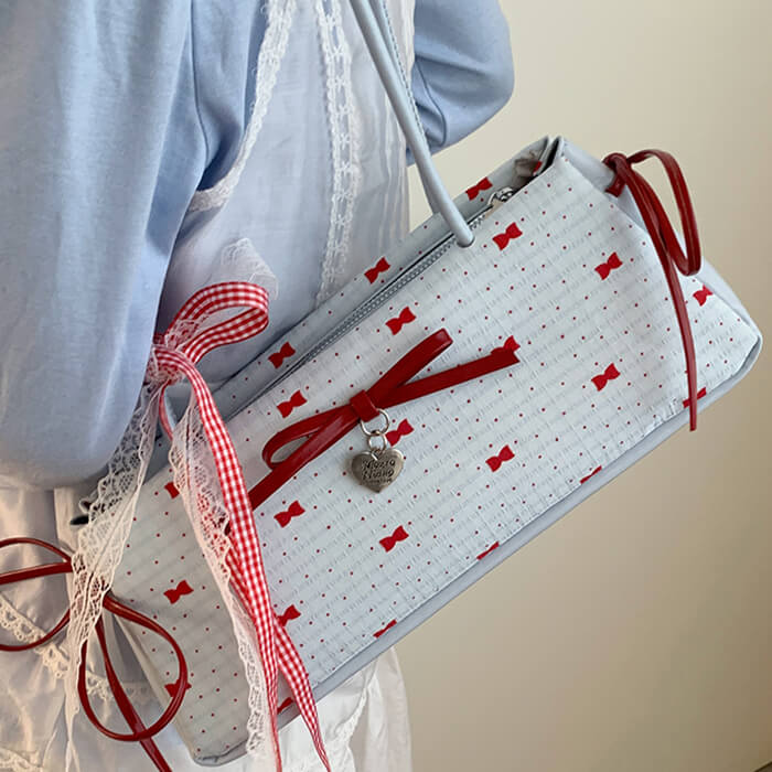 Cute Everyday Outfits, Outfit Inspo Casual Coquette Charm Bow Shoulder Bag Cute Everyday Outfits, Outfit Inspo Casual Coquette Charm Bow Shoulder Bag