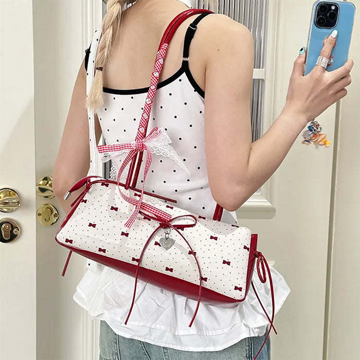 Cute Everyday Outfits, Outfit Inspo Casual Coquette Charm Bow Shoulder Bag Cute Everyday Outfits, Outfit Inspo Casual Coquette Charm Bow Shoulder Bag