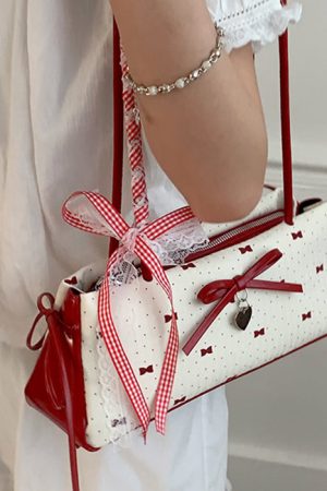 Cute Everyday Outfits, Outfit Inspo Casual Coquette Charm Bow Shoulder Bag