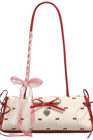 Cute Everyday Outfits, Outfit Inspo Casual Coquette Charm Bow Shoulder Bag