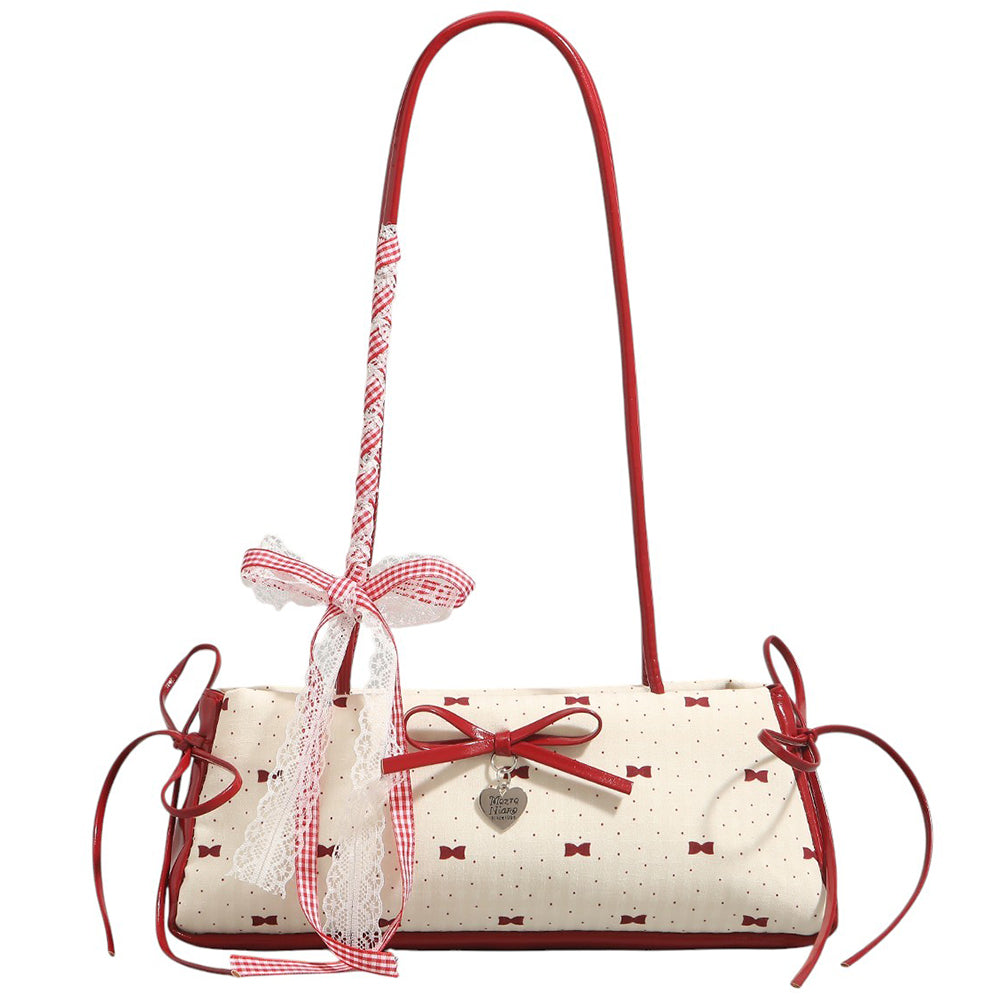 Cute Everyday Outfits, Outfit Inspo Casual Coquette Charm Bow Shoulder Bag