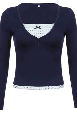 Cute Everyday Outfits, Outfit Inspo Casual Coquette Girl Layered Long Sleeve Top