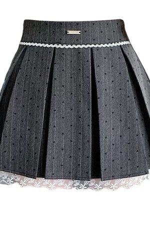 Cute Everyday Outfits, Outfit Inspo Casual Coquette Lace Bow Pleated Skirt