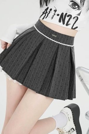 Cute Everyday Outfits, Outfit Inspo Casual Coquette Lace Bow Pleated Skirt
