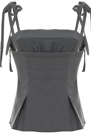 Cute Everyday Outfits, Outfit Inspo Casual Coquette Ruched Bow Tie Top