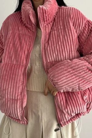 Cute Everyday Outfits, Outfit Inspo Casual Corduroy Puffer Jacket