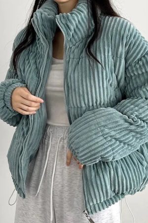 Cute Everyday Outfits, Outfit Inspo Casual Corduroy Puffer Jacket