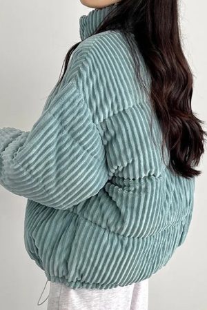 Cute Everyday Outfits, Outfit Inspo Casual Corduroy Puffer Jacket