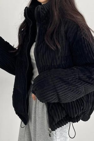 Cute Everyday Outfits, Outfit Inspo Casual Corduroy Puffer Jacket