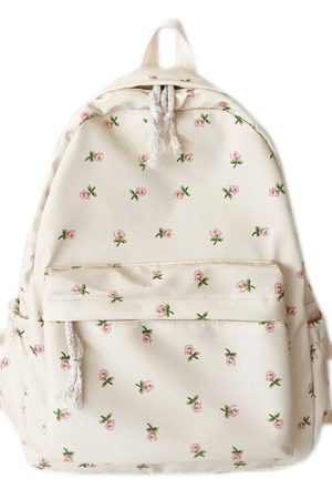 Cute Everyday Outfits, Outfit Inspo Casual Cottagecore Aesthetic Floral Backpack