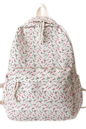 Cute Everyday Outfits, Outfit Inspo Casual Cottagecore Aesthetic Floral Backpack